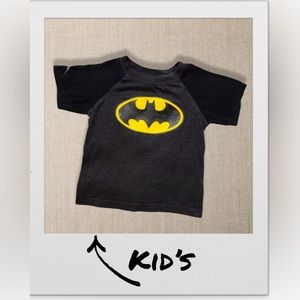 SOLD- Black/charcoal Short-Sleeved Batman Tee Shirt, Kid’s -4T-